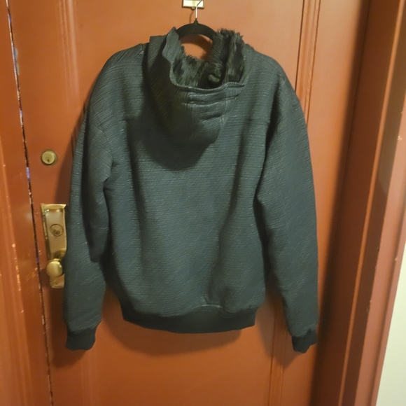 Sasquash Men' Gray Speckled/Black Jacket With Hoodie  Size XLarge - Picture 4 of 15